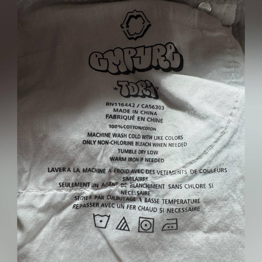 Empyre Tori 90s Light Grey Corduroy Skate Pants Size 7 - Picture 8 of 8